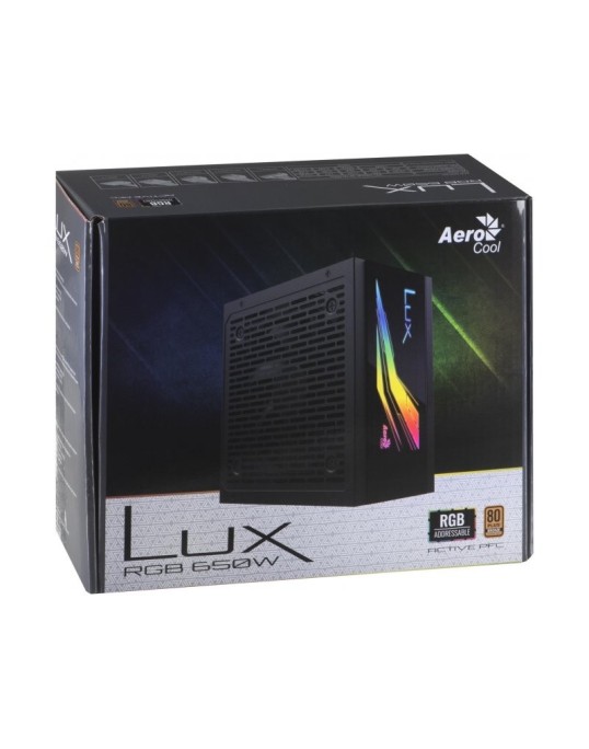 650W AeroCool RGB toiteplokk 650W AeroCool RGB toiteplokk