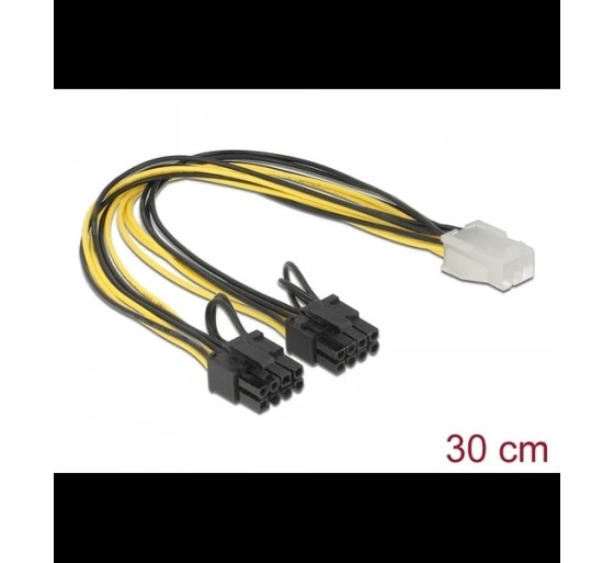 Delock PCIe 6pin(F) - 2x PCIe 8(6+2)pin, 0.3m Delock PCIe 6pin(F) - 2x PCIe 8(6+2)pin, 0.3m
