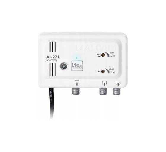 Antennivõimendi, 24dB, 2 väljundit, LTE filter Antennivõimendi, 24dB, 2 väljundit, LTE filter