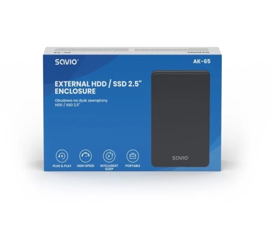 Savio External enclosure for HDD/SDD AK-65 USB 3.0 2.5"