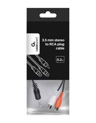 3.5mm to 2x RCA, 0.2m