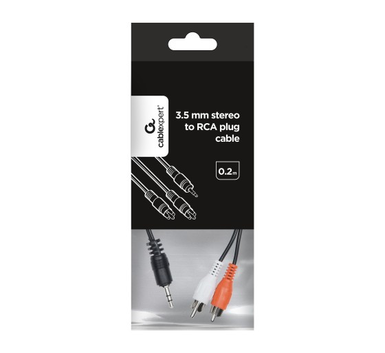 3.5mm to 2x RCA, 0.2m