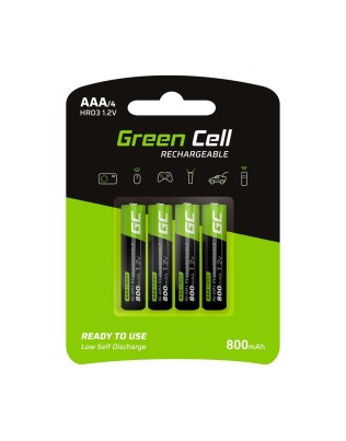 1.2V 800mAh 4x AAA, Green Cell GR04