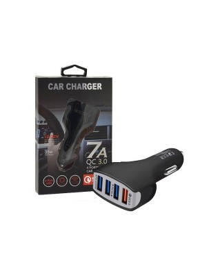 USB autolaadija, Faston 4xUSB Black
