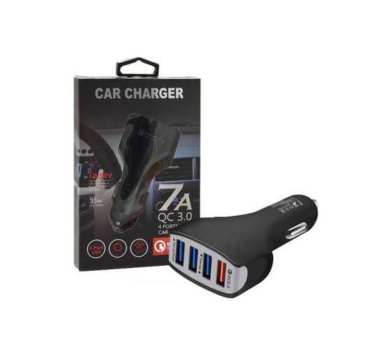 USB autolaadija, Faston 4xUSB Black