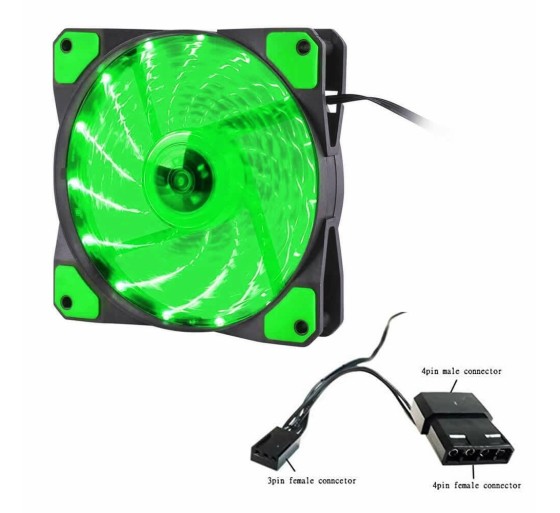 Natec Genesis Hydrion 120mm Case/CPU FAN GREEN NGF-1168