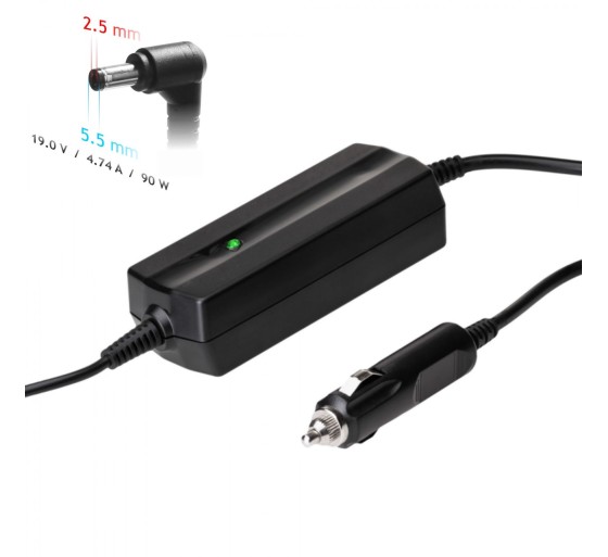 19.0V 4.74A 90W 5.5*2.5 Car adapter, Akyga AK-ND-36 19.0V 4.74A 90W 5.5*2.5 Car adapter, Akyga AK-ND-36