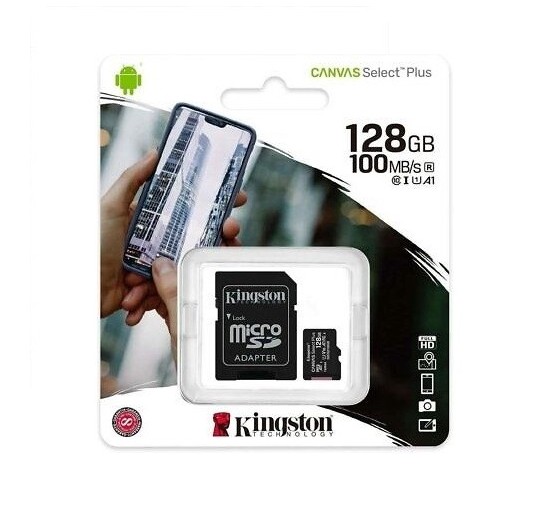 128GB MicroSD mälukaart, Kingston