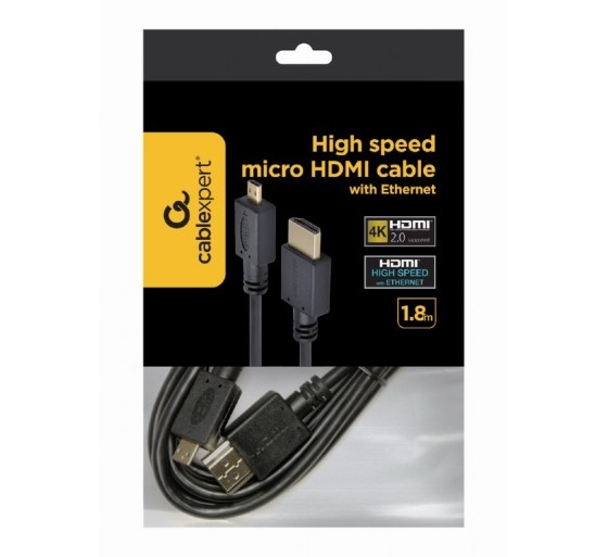 microHDMI to HDMI 1.8m, Gembird
