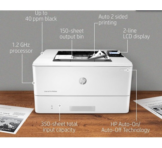 HP Laserjet M404DN, Duplex + LAN