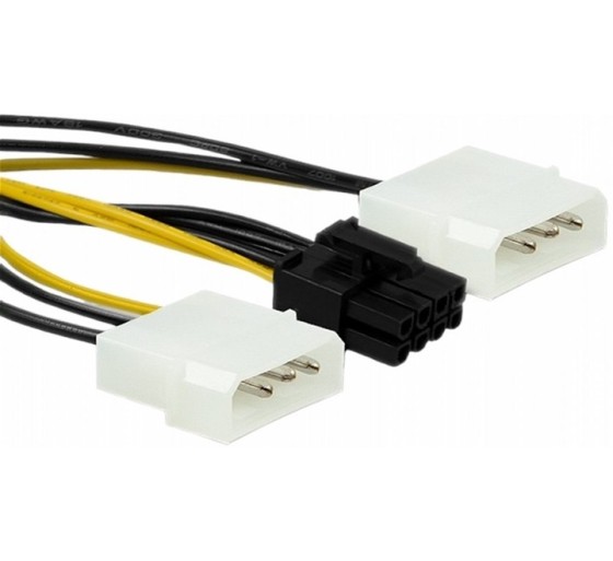 Qoltec 50433 2x MOLEX Female to PCI-E 8-pin, 15cm Qoltec 50433 2x MOLEX Female to PCI-E 8-pin, 15cm