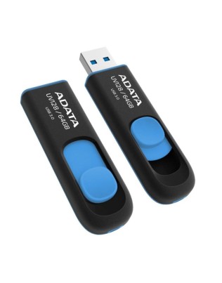 64GB USB 3.2 Mälupulk, Adata AUV128 sinine 64GB USB 3.2 Mälupulk, Adata AUV128 sinine