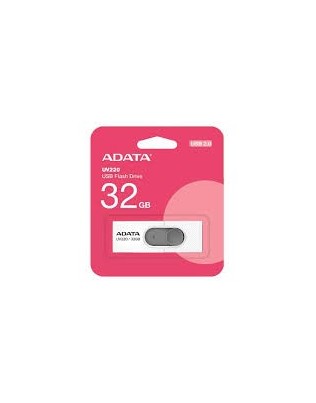32GB USB2.0 mälupulk - Adata UV220 valge 32GB USB2.0 mälupulk - Adata UV220 valge
