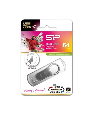 64GB USB-C / USB 3.0 mälupulk, Silicon Power