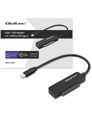 Qoltec 52269 2.5" SATA SSD/HDD USB-C adapter