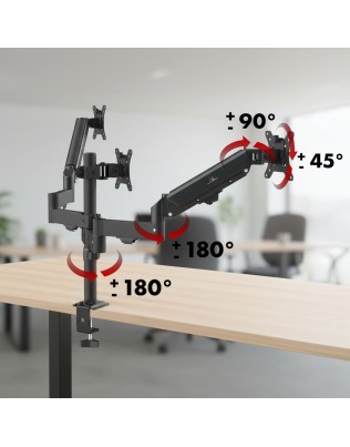 Maclean Brackets MC-137 Kolme monitori lauakinnitus 17-27"