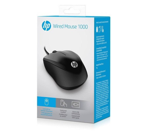 HP Wired Mouse 1000 (4QM14AA), USB