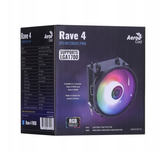 Aerocool Rave 4 FRGB Universaalne Protsessori jahutus