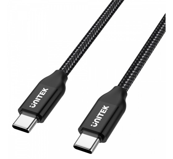 2m UNITEK C14059BK – USB-C ↔ USB-C kaabel (kiirlaadimine ja andmeside)