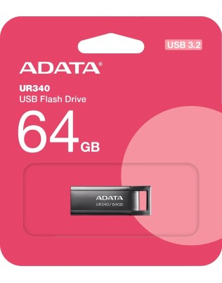 ADATA UR340 USB mälupulk 64GB (USB 3.2, must)