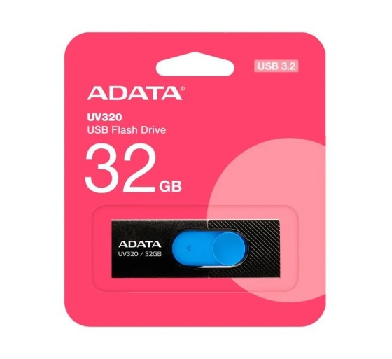 32GB USB3.2 mälupulk, Adata UV320 must