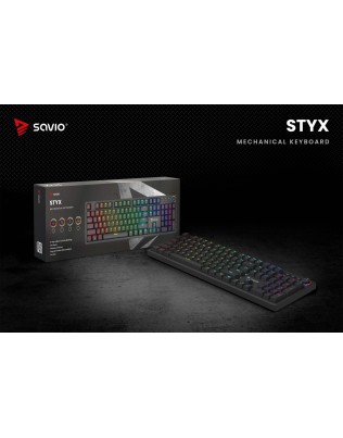Savio Styx Outemu Blue mehaaniline klaviatuur (RGB, Hot-Swap)