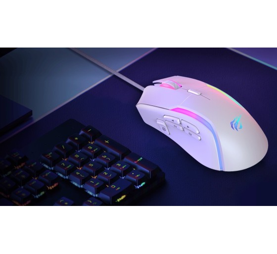 HAVIT MS1033 White RGB mängurihiir