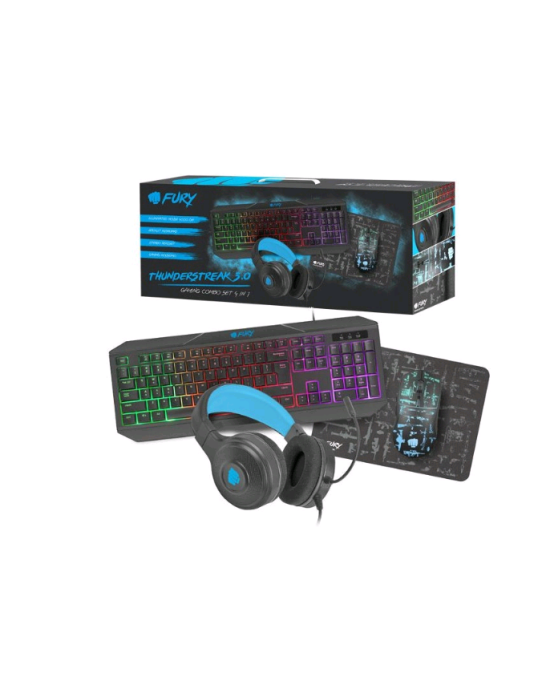 Natec FURY Gaming Combo set 4 in 1 Thunderstreak 3.0 NFU-1674 Natec FURY Gaming Combo set 4 in 1 Thunderstreak 3.0 NFU-1674