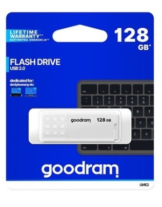 128GB USB mälupulk, valge, Goodram