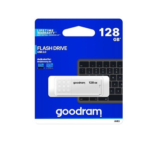 128GB USB mälupulk, valge, Goodram