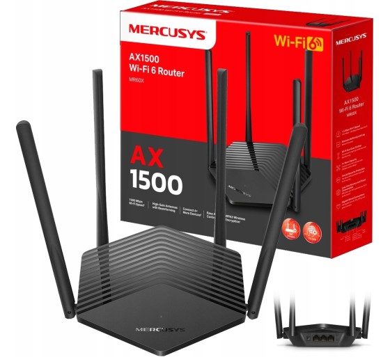 Mercusys MR60X AX1500 WiFi 6 ruuter