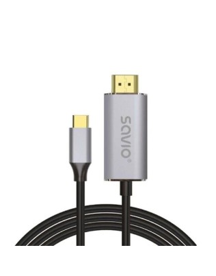 Savio CL-199 USB-C → HDMI kaabel 2 m, 4K 60 Hz