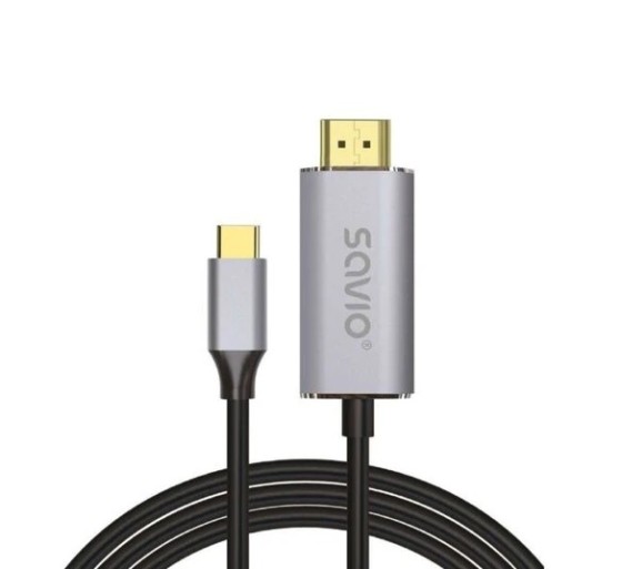 Savio CL-199 USB-C → HDMI kaabel 2 m, 4K 60 Hz