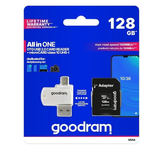 128GB mälukaart + lugeja