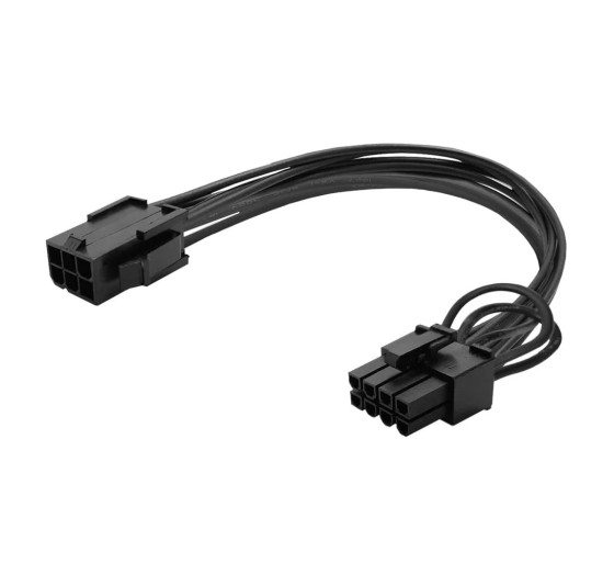 SAVIO AK-49 – PCI-Express toitekaabel 6-pin → 8-pin (6+2), 15 cm