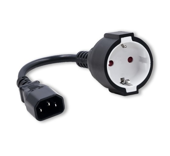 Adapter IEC 320 C14/ SCHUKO 0.15M Adapter IEC 320 C14/ SCHUKO 0.15M